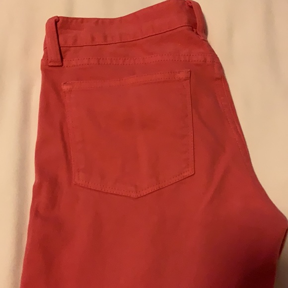 Coral J. Crew Toothpick Ankle Jeans - Picture 3 of 3